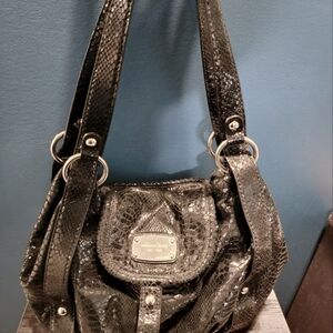 Micheal Kors Faux Snakeskin Shoulder Bag